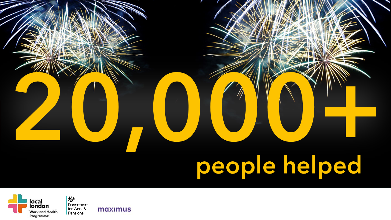 Over 20,000 people helped by our Work and Health Programme