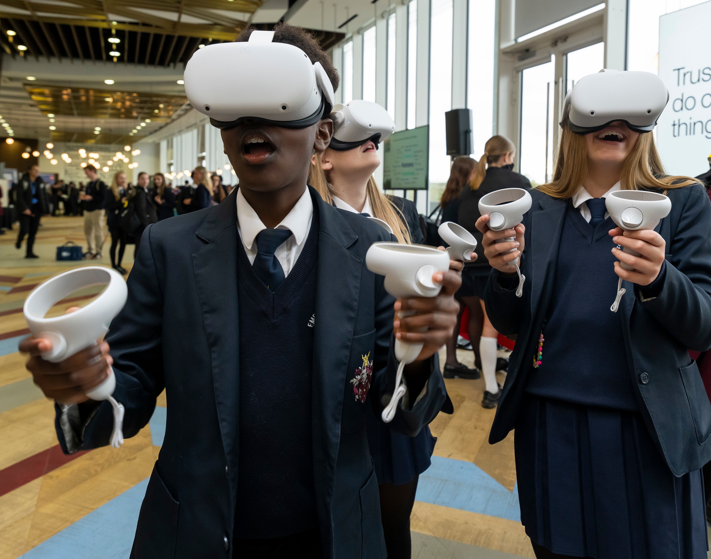 East London Climate KickStart Event - Student s from Emmerson Park in Havering exploring VR 2400 Students exploring VR