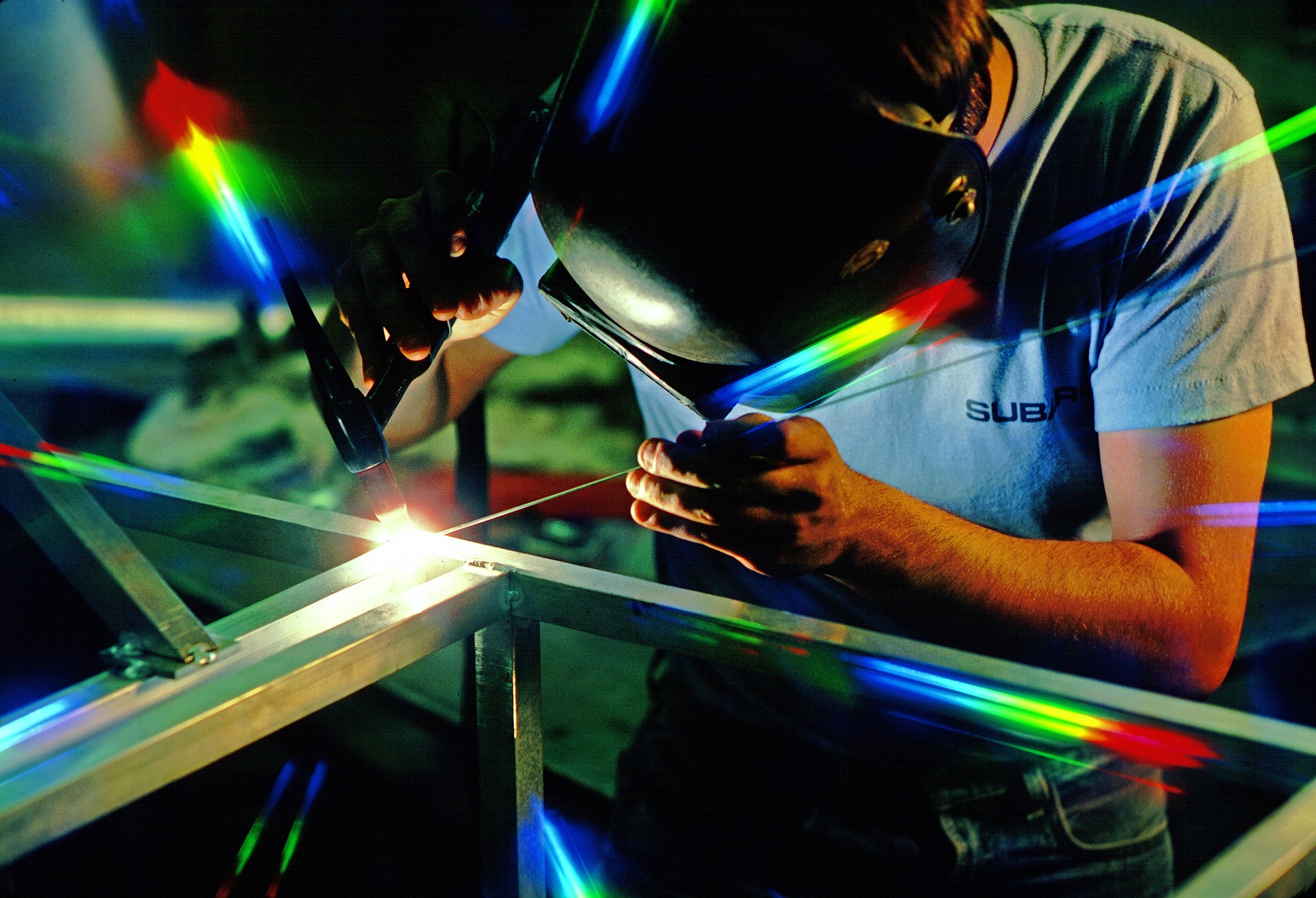 Person welding