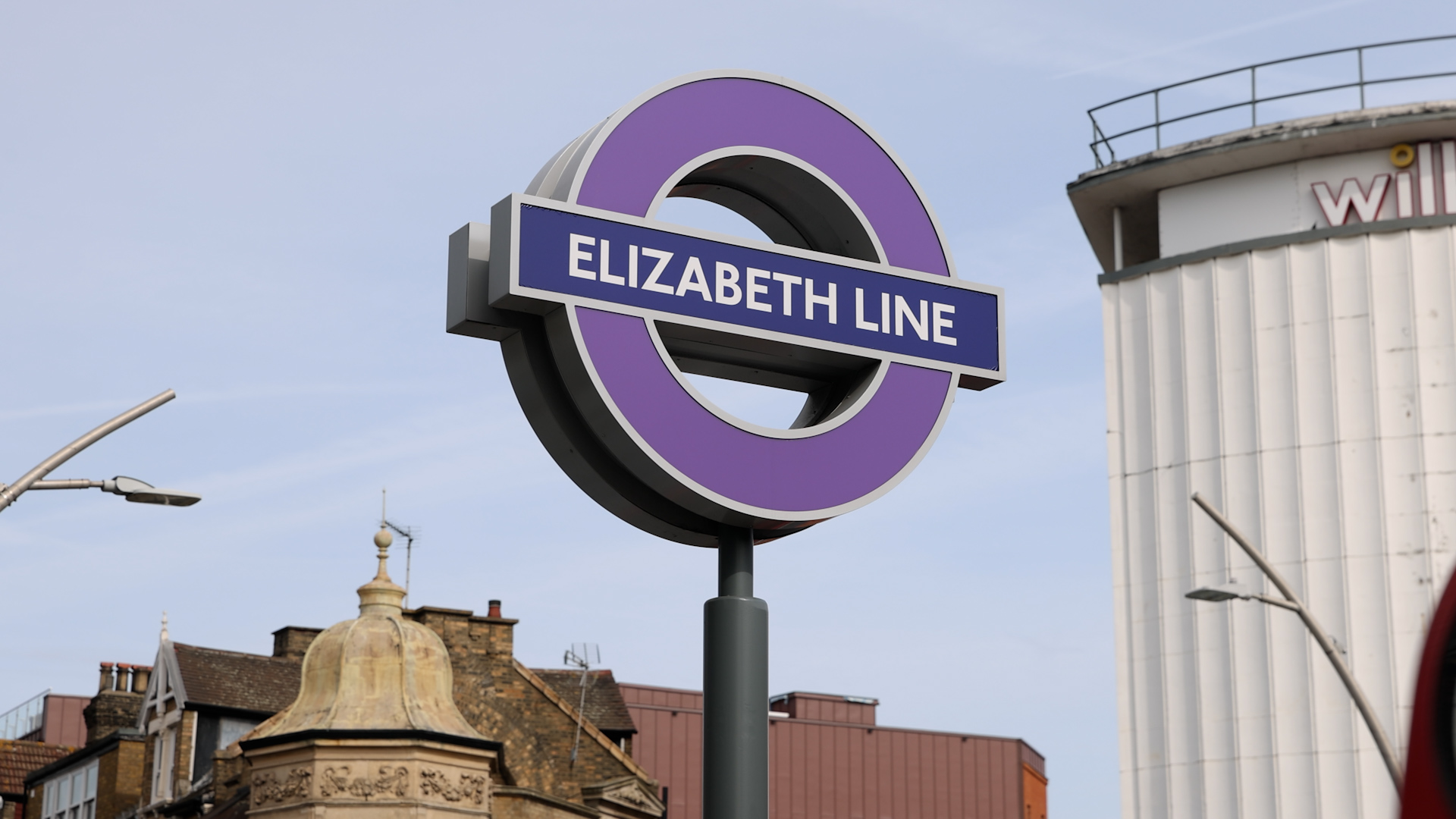 Elizabeth Line sign in Redbridge