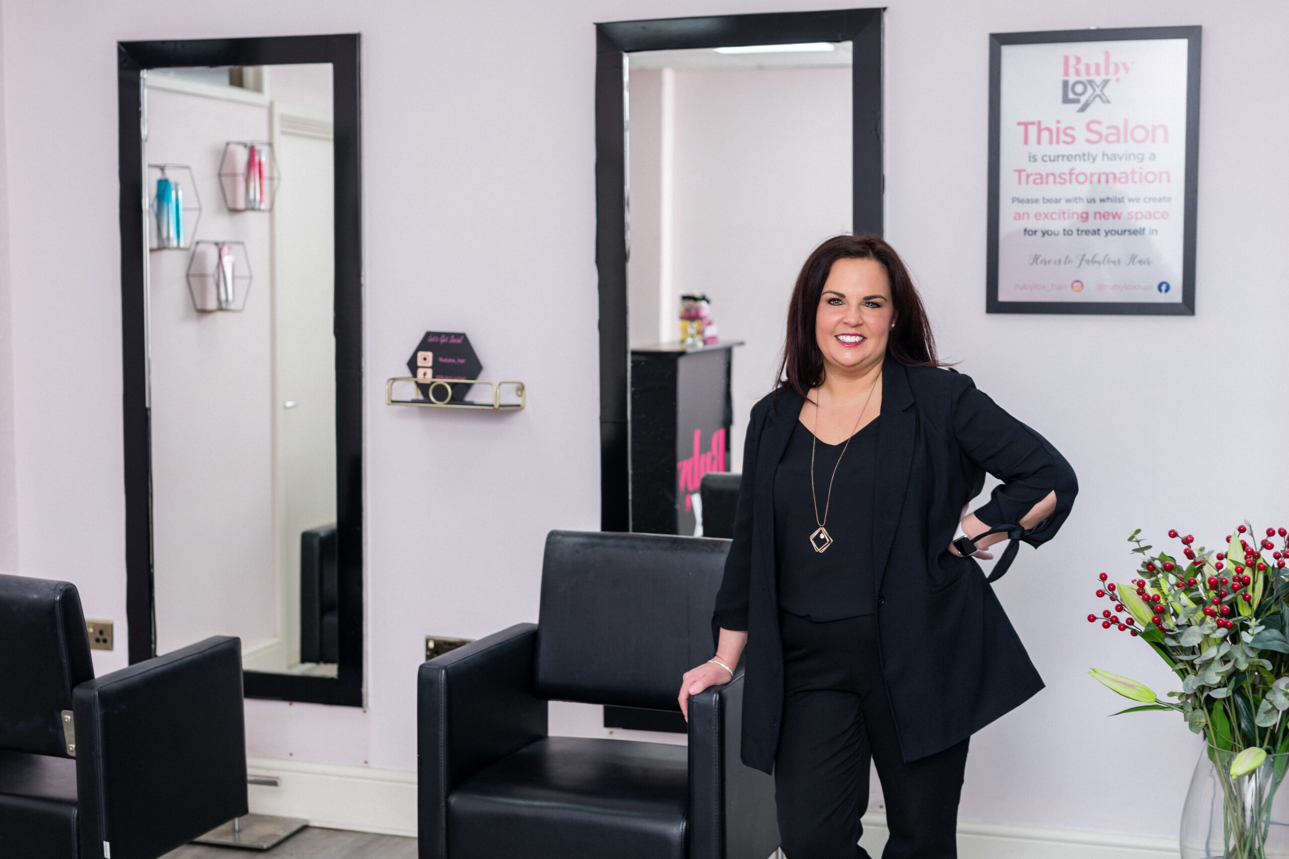 Hairdresser standing in salon