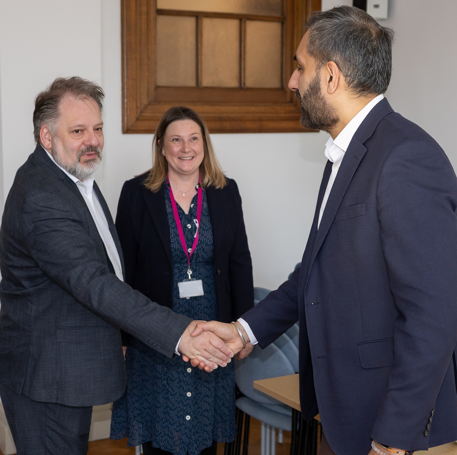 Claire Hamilton Redbridge Chief Exec, with Howard Dawber OBE, Deputy Mayor and Cllr Kam Rai, Leader of Redbridge Council.