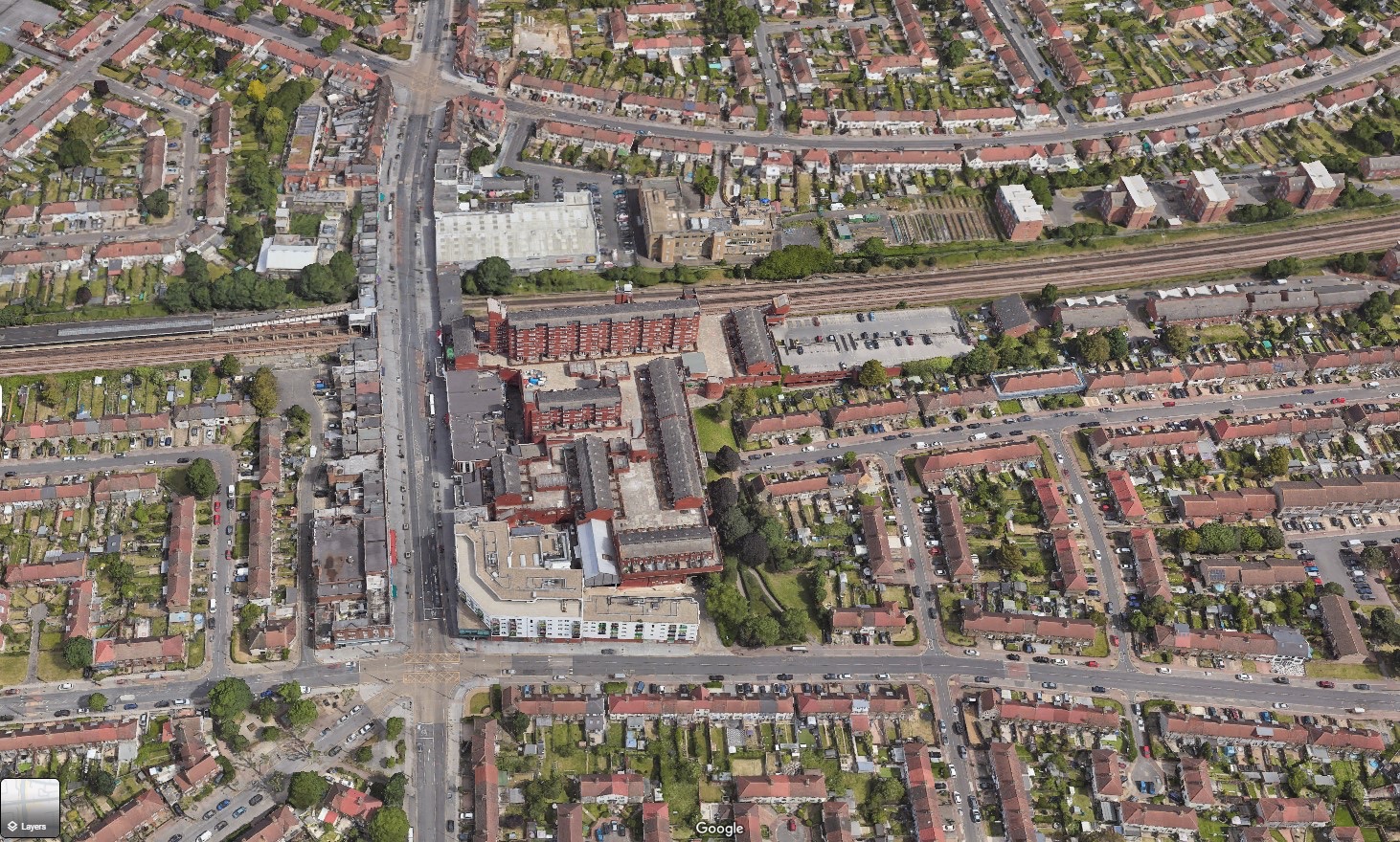 Ariel view of Dagenham