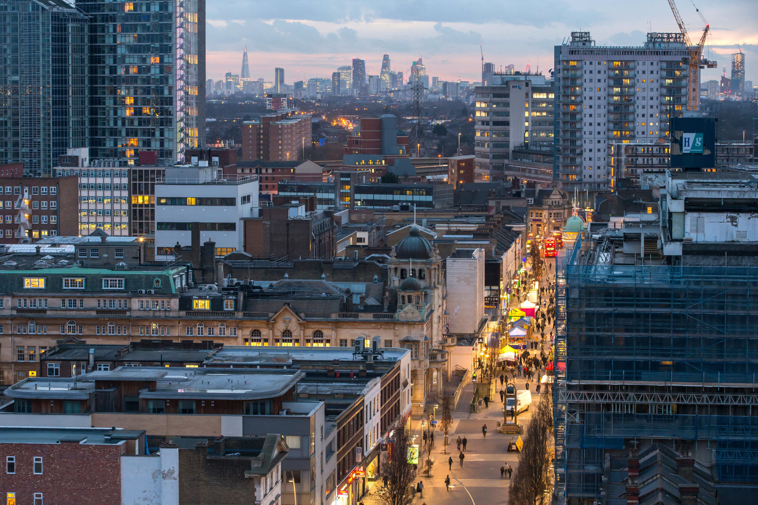 Ilford Town at dusk