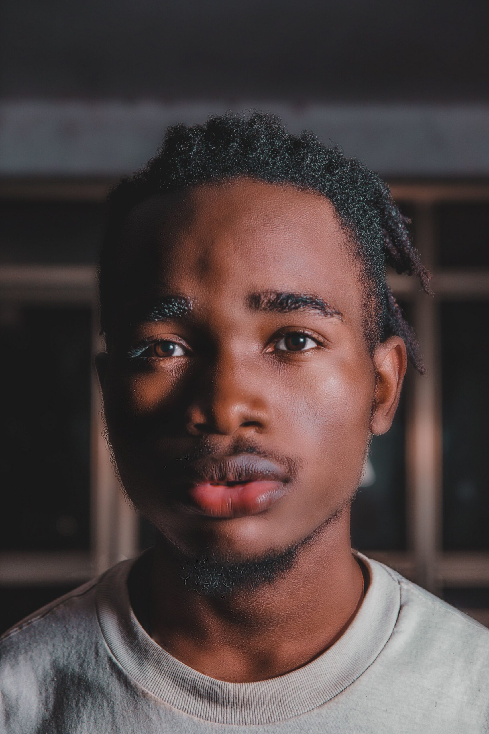 Teenager looking into camera
